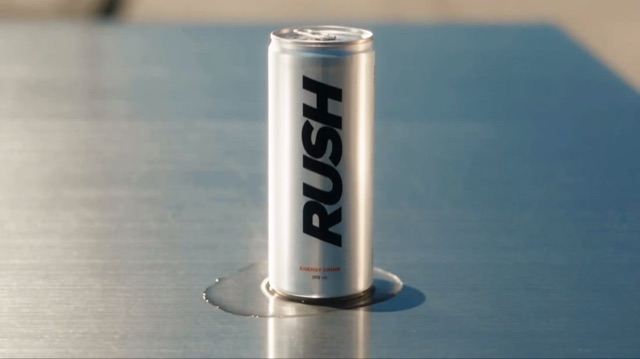 Packshot de la canette Rush fourni par le client
